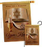 Yom Kipper Blessed - Faith & Religious Inspirational Vertical Impressions Decorative Flags HG192369 Made In USA