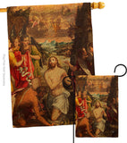 Baptism of Christ - Faith & Religious Inspirational Vertical Impressions Decorative Flags HG192377 Made In USA