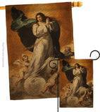 Immaculate Conception With Angels - Faith & Religious Inspirational Vertical Impressions Decorative Flags HG192382 Made In USA