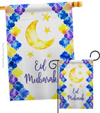 Eid Mubarak - Faith & Religious Inspirational Vertical Impressions Decorative Flags HG192393 Made In USA