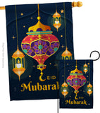 Eid Mubarak Festival - Faith & Religious Inspirational Vertical Impressions Decorative Flags HG192394 Made In USA