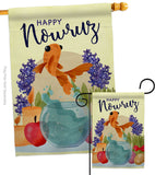 Happy Nowruz - Faith & Religious Inspirational Vertical Impressions Decorative Flags HG192442 Made In USA