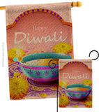 Happy Diwali - Faith & Religious Inspirational Vertical Impressions Decorative Flags HG192467 Made In USA