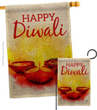 Diwali Greeting - Faith & Religious Inspirational Vertical Impressions Decorative Flags HG192475 Made In USA