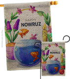 Nowruz Greeting - Faith & Religious Inspirational Vertical Impressions Decorative Flags HG192479 Made In USA