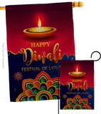 Deepawali Greeting - Faith & Religious Inspirational Vertical Impressions Decorative Flags HG192486 Made In USA