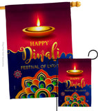 Deepawali Greeting - Faith & Religious Inspirational Vertical Impressions Decorative Flags HG192486 Made In USA