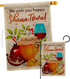 Happy Shana Tova - Faith & Religious Inspirational Vertical Impressions Decorative Flags HG192501 Made In USA