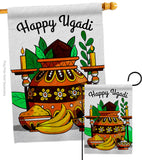 Celebrate Ugadi - Faith & Religious Inspirational Vertical Impressions Decorative Flags HG192506 Made In USA