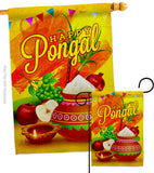 Happy Pongal - Faith & Religious Inspirational Vertical Impressions Decorative Flags HG192507 Made In USA