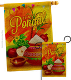 Happy Pongal - Faith & Religious Inspirational Vertical Impressions Decorative Flags HG192507 Made In USA