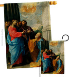 Christ Giving the Keys - Faith & Religious Inspirational Vertical Impressions Decorative Flags HG192549 Made In USA