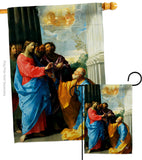 Christ Giving the Keys - Faith & Religious Inspirational Vertical Impressions Decorative Flags HG192549 Made In USA