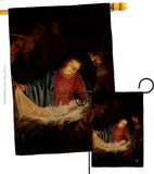 Adoration of the Shepherds - Faith & Religious Inspirational Vertical Impressions Decorative Flags HG192550 Made In USA