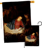 Adoration of the Shepherds - Faith & Religious Inspirational Vertical Impressions Decorative Flags HG192550 Made In USA