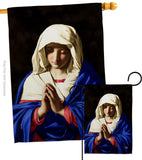 Virgin in Prayer - Faith & Religious Inspirational Vertical Impressions Decorative Flags HG192560 Made In USA