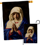 Virgin in Prayer - Faith & Religious Inspirational Vertical Impressions Decorative Flags HG192560 Made In USA