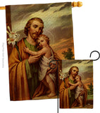 Joseph & Jesus - Faith & Religious Inspirational Vertical Impressions Decorative Flags HG192596 Made In USA