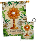 Lilys Corpus Christi - Faith & Religious Inspirational Vertical Impressions Decorative Flags HG192707 Made In USA