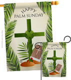 Happy Palm Sunday - Faith & Religious Inspirational Vertical Impressions Decorative Flags HG192714 Made In USA