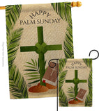 Happy Palm Sunday - Faith & Religious Inspirational Vertical Impressions Decorative Flags HG192714 Made In USA