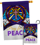 Pray For Peace - Faith Religious Inspirational Vertical Impressions Decorative Flags HG120057 Made In USA