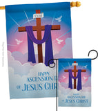 Happy Asgension - Faith Religious Inspirational Vertical Impressions Decorative Flags HG130429 Made In USA