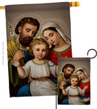 Holy Family - Faith Religious Inspirational Vertical Impressions Decorative Flags HG190085 Made In USA