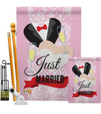 Just Married - Family Special Occasion Vertical Impressions Decorative Flags HG115102 Made In USA