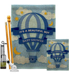 Baby Shower Boy - Family Special Occasion Vertical Impressions Decorative Flags HG137416 Made In USA