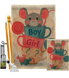 Mousy Boy Girl - Family Special Occasion Vertical Impressions Decorative Flags HG192674 Made In USA