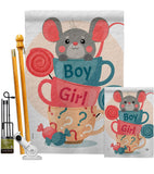 Mousy Boy Girl - Family Special Occasion Vertical Impressions Decorative Flags HG192674 Made In USA