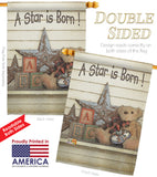 A Star is Born! - Family Special Occasion Vertical Impressions Decorative Flags HG115076 Made In USA