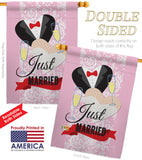 Just Married - Family Special Occasion Vertical Impressions Decorative Flags HG115102 Made In USA