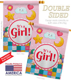 It's a Baby Girl - Family Special Occasion Vertical Impressions Decorative Flags HG115216 Made In USA