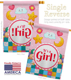 It's a Baby Girl - Family Special Occasion Vertical Impressions Decorative Flags HG115216 Made In USA