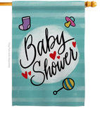 Baby Shower - Family Special Occasion Vertical Impressions Decorative Flags HG115217 Made In USA