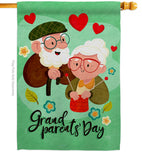 Grandparent's Day - Family Special Occasion Vertical Impressions Decorative Flags HG115226 Made In USA