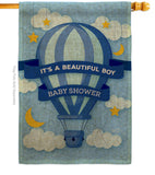 Baby Shower Boy - Family Special Occasion Vertical Impressions Decorative Flags HG137416 Made In USA