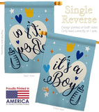 It's a Boy - Family Special Occasion Vertical Impressions Decorative Flags HG192439 Made In USA