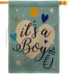 It's a Boy - Family Special Occasion Vertical Impressions Decorative Flags HG192439 Made In USA