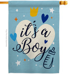 It's a Boy - Family Special Occasion Vertical Impressions Decorative Flags HG192439 Made In USA