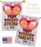 Happy Grandparents Day - Family Special Occasion Vertical Impressions Decorative Flags HG192612 Made In USA