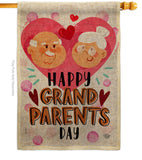 Happy Grandparents Day - Family Special Occasion Vertical Impressions Decorative Flags HG192612 Made In USA