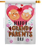 Happy Grandparents Day - Family Special Occasion Vertical Impressions Decorative Flags HG192612 Made In USA