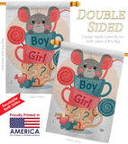 Mousy Boy Girl - Family Special Occasion Vertical Impressions Decorative Flags HG192674 Made In USA