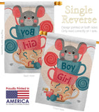 Mousy Boy Girl - Family Special Occasion Vertical Impressions Decorative Flags HG192674 Made In USA