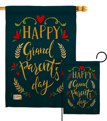 Grandparents Day - Family Special Occasion Vertical Impressions Decorative Flags HG115160 Made In USA