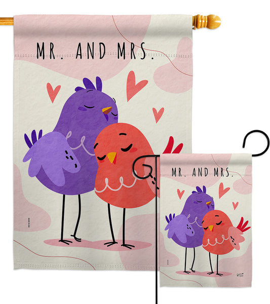 Sweet Mr and Mrs - Family Special Occasion Vertical Impressions Decorative Flags HG137453 Made In USA