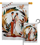 Happily Married - Family Special Occasion Vertical Impressions Decorative Flags HG137456 Made In USA